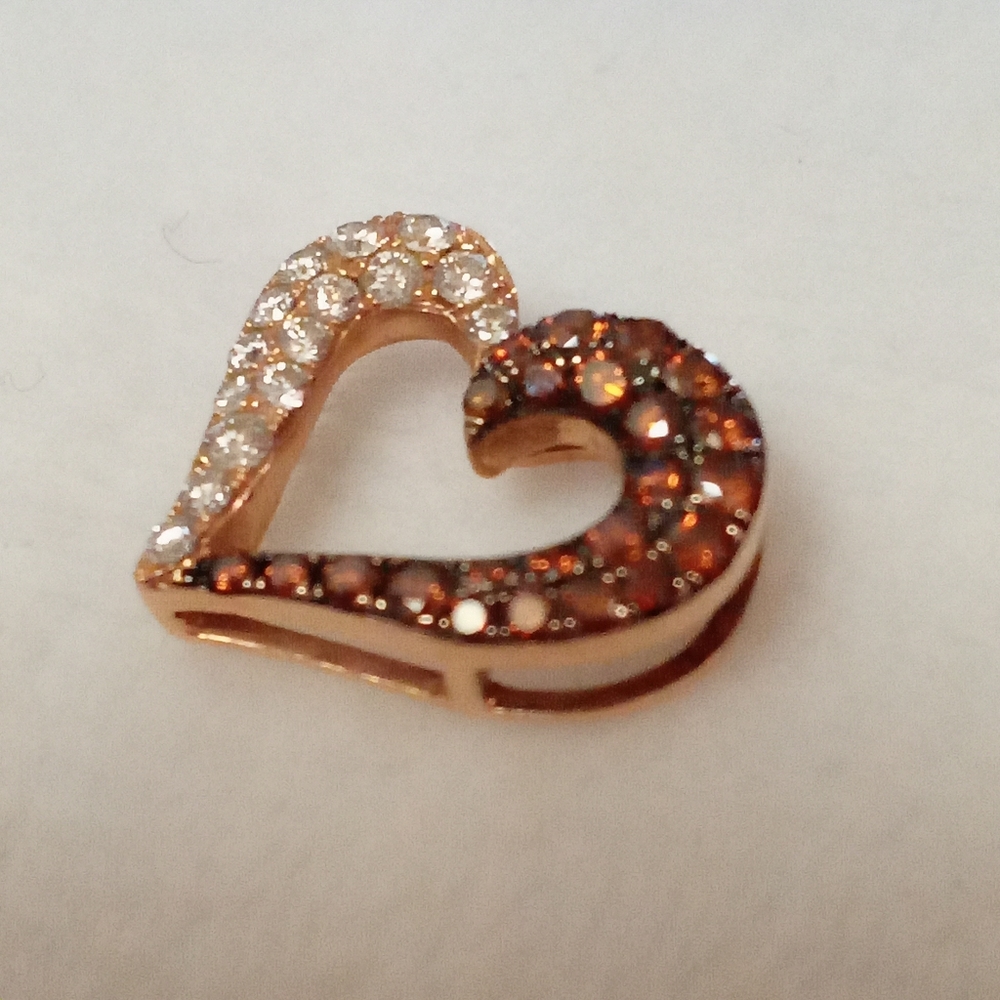 Le Vian 14k Strawberry Gold 1/3 ct diamond pendant